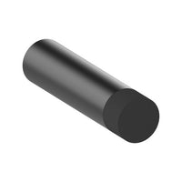 Black Style Finish Doorware 008 door stop mounted on a door to prevent it from closing.