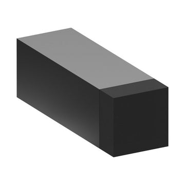 024 Door Stop, Wall Mounted, Square 25mm x 25mm x 75mm projection in Black