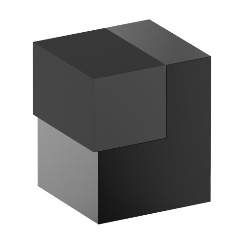 Black Style Finish Doorware 025 door stop mounted on a door to prevent movement and protect the wall from damage.