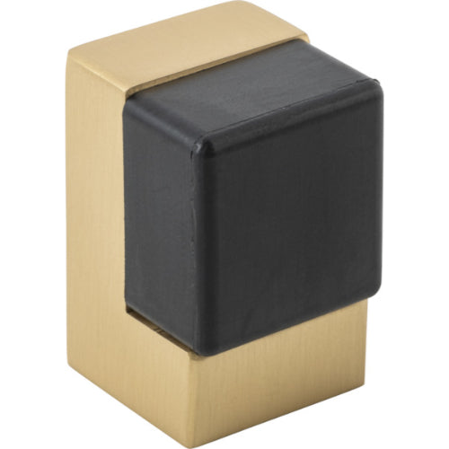 Door Stop Square Brushed Brass H50xW32xD35mm in Brushed Brass