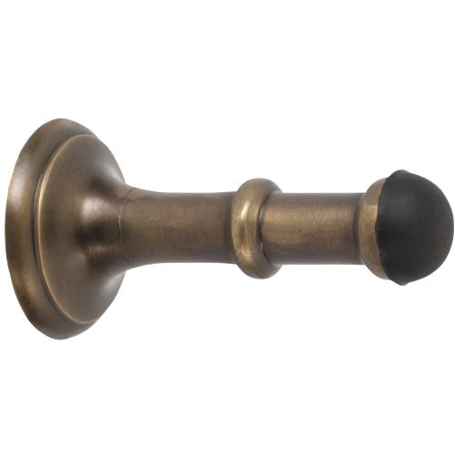 Door Stop Concealed Fix Small Antique Brass D43xP80mm in Antique Brass