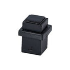 EVOKE - DOORSTOP BRASS/BLACK 27*27*36MM in Black