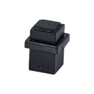 EVOKE - DOORSTOP BRASS/BLACK 27*27*36MM in Black