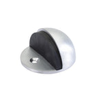 Half Moon Doorstop in Brushed Nickel