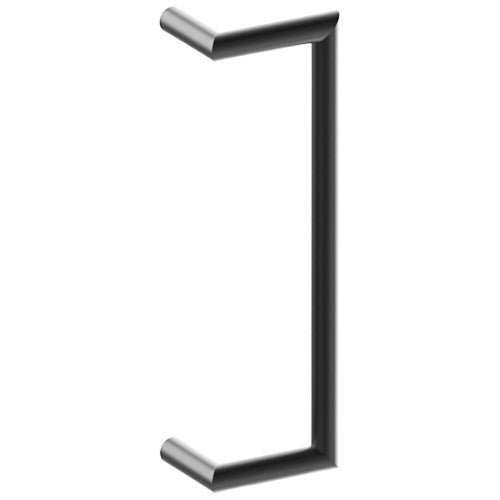 CETINA OFFSET Entrance Pull Handles, Stainless Steel, 25mm Ø x 400mm CTC (Back to Back Pair) in Black Teflon