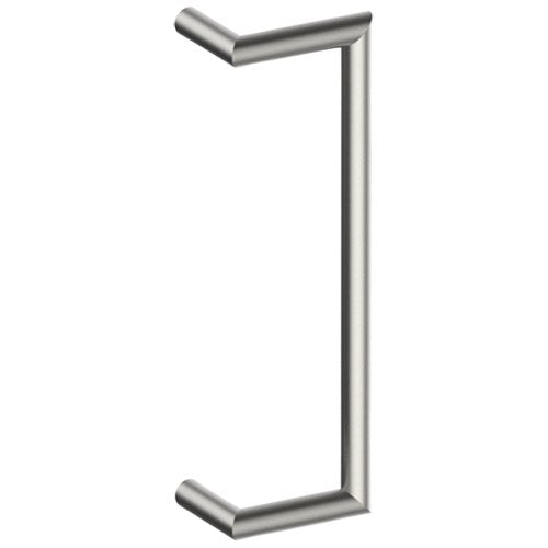 CETINA OFFSET Entrance Pull Handles, Stainless Steel, 25mm Ø x 400mm CTC (Back to Back Pair) in Satin Stainless