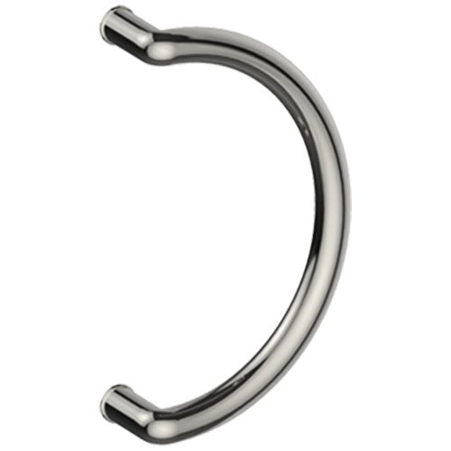 CURVE Entrance Pull Handles, Stainless Steel, 32mm Ø x 350mm CTC (Back to Back Pair) in Polished Stainless