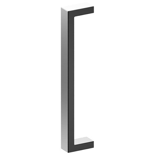LINEA Entrance Pull Handles, Stainless Steel, 38mm x 25mm x 400mm CTC (Back to Back Pair) in Black Teflon