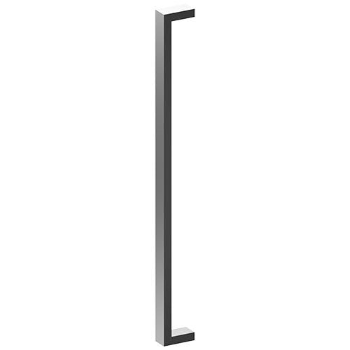 LINEA Entrance Pull Handles, Stainless Steel, 38mm x 25mm x 800mm CTC (Back to Back Pair) in Black Teflon
