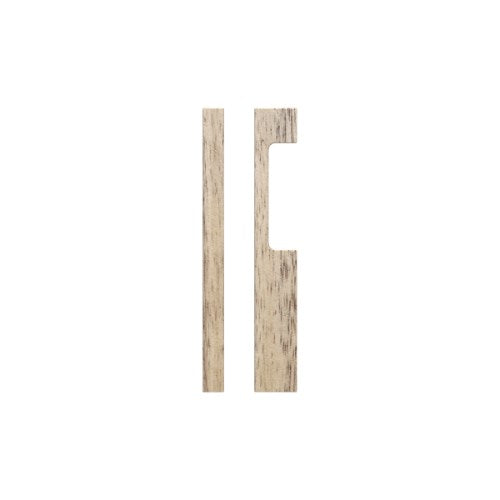 Single T09 Timber Entrance Pull Handle, Victorian Ash, CTC 400. H450mm x W30mm x D60mm, Coated in Raw Timber (ready to stain or paint) in Victorian Ash