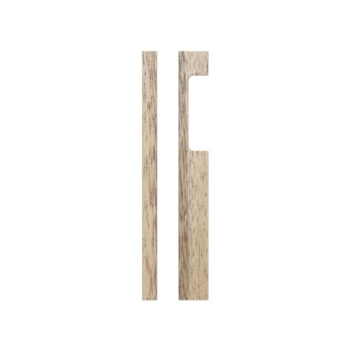 Single T09 Timber Entrance Pull Handle, Victorian Ash, CTC 500. H550mm x W30mm x D60mm, Coated in Raw Timber (ready to stain or paint) in Victorian Ash