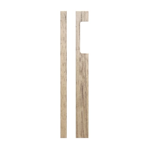 Single T09 Timber Entrance Pull Handle, Victorian Ash, CTC 600. H650mm x W30mm x D60mm, Coated in Raw Timber (ready to stain or paint) in Victorian Ash