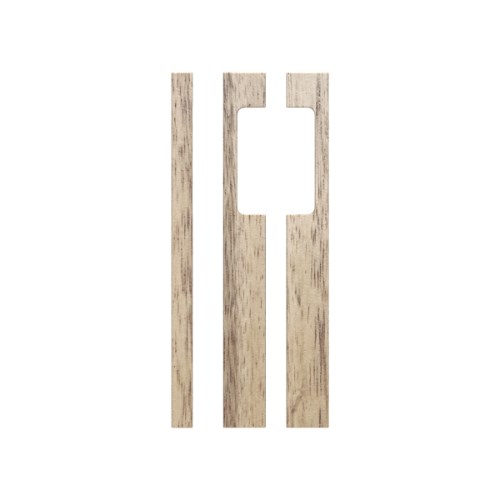 Pair T09 Timber Entrance Pull Handle, Victorian Ash, Back to Back Pair, CTC500. H550mm x W30mm x D60mm, Coated in Raw Timber (ready to stain or paint) in Victorian Ash