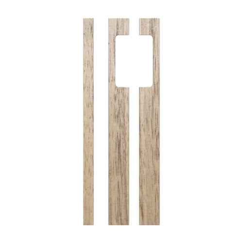 Pair T09 Timber Entrance Pull Handle, Victorian Ash, Back to Back Pair, CTC 600. H650mm x W30mm x D60mm, Coated in Raw Timber (ready to stain or paint) in Victorian Ash