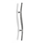 Arco Pull Handle, 300mm crs, 610mm o/a - Back to Back in Satin Stainless Two Toned
