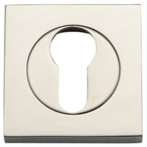 Escutcheon Euro Concealed Fix Square Pair Polished Nickel H52xW52xP10mm in Polished Nickel
