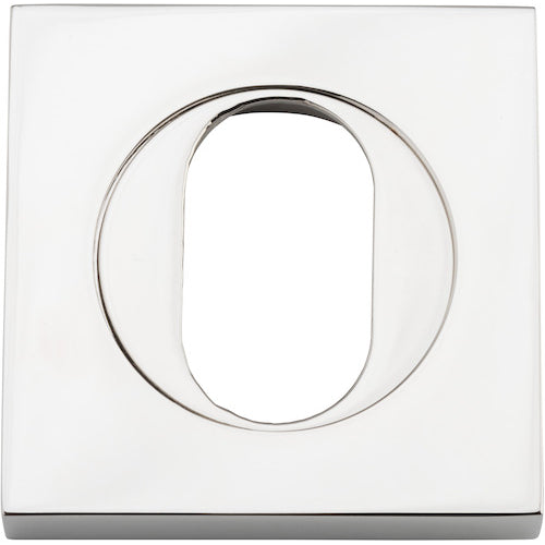 Escutcheon Oval Square Pair Polished Nickel H52xW52xP10mm in Polished Nickel