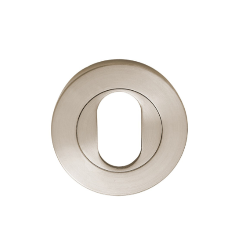 Round Oval Escutcheon (Pair) in Brushed Nickel
