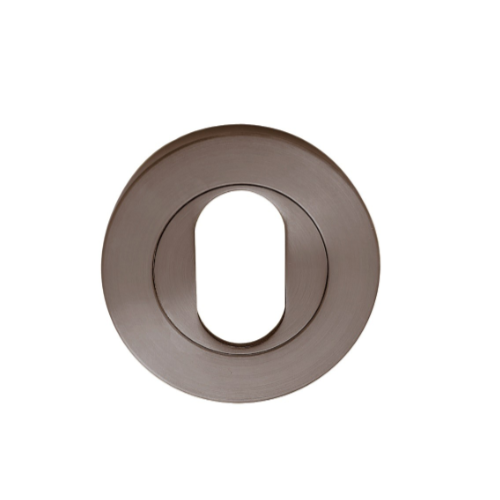 Round Oval Escutcheon (Pair) in Graphite Nickel