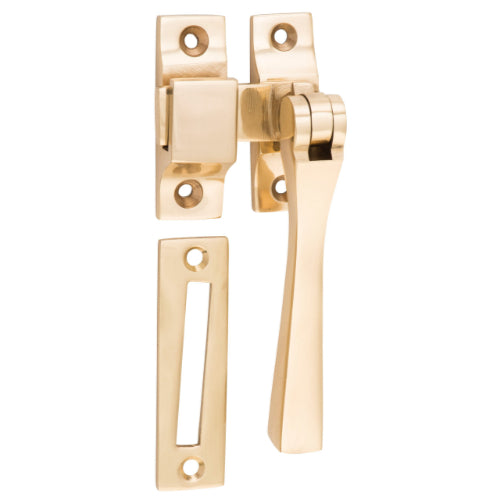 Casement Fastener Square Polished Brass W35xP30 in Polished Brass