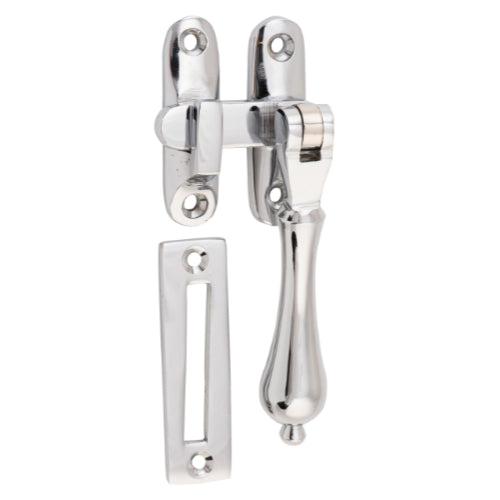 Casement Fastener Teardrop Long Throw Chrome Plated W50xP30mm Drop 95mm in Chrome Plated