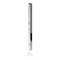 Stainless steel 300mm universal flush bolt by Style Finish Doorware, surface or flush mount, for door security.