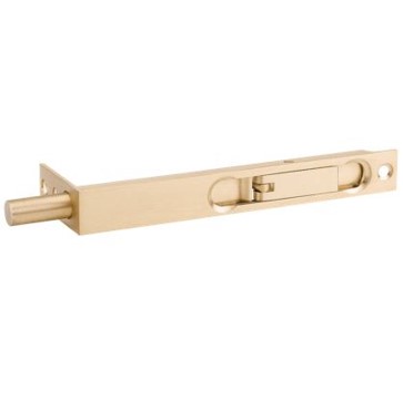 Satin Brass Flush Bolt 152 x 19mm - 25mm Throw in Satin Brass