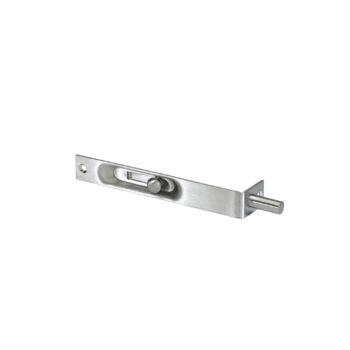 SS Flush Bolt, Slide Action - 150mm length in Satin Stainless