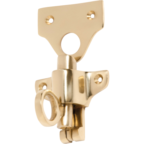 Fanlight Catch Polished Brass H50xW59mm in Polished Brass