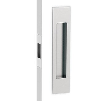 Mardeco Complete Sliding Door Flush Pull Set with End Pull 190mm x 45mm in Satin Nickel