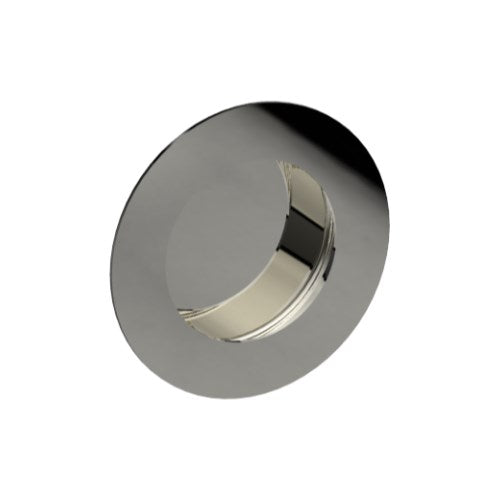 Round, Sliding Door, Flush Pull Handle (Single). Solid Stainless Steel. 50mm dia (face) 38mm dia (rear). Invisible Fix (no screw holes) in Polished Stainless