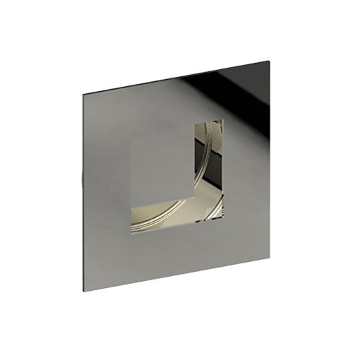 Square, Sliding Door, Flush Pull Handle (Single). Solid Stainless Steel. Square Finger Hole. 50mm x 50mm. Invisible Fix (no screw holes) in Polished Stainless