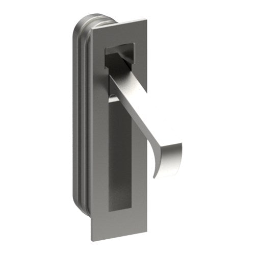 Sliding Door Edge Pull Handle, Square End, H70mm x W16mm x D19mm in Satin Nickel