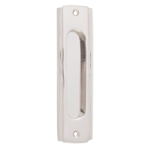Sliding Door Pull Traditional Polished Nickel H150xW43mm in Polished Nickel