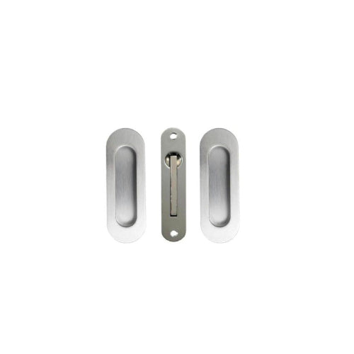 Oval Style Flush Pull Kit, 120x40mm - Includes 5241 & 5267 in Satin Stainless