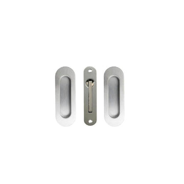 Oval Style Flush Pull Kit, 120x40mm - Includes 5241 & 5267 in Satin Stainless