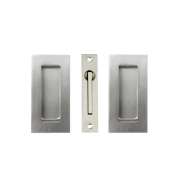 Square Style Flush Pull Kit, 102 x 51mm - Includes 5242 & 5259 in Satin Stainless