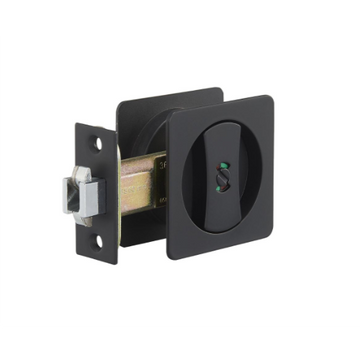 Square Cavity Sliding Privacy Set in Black