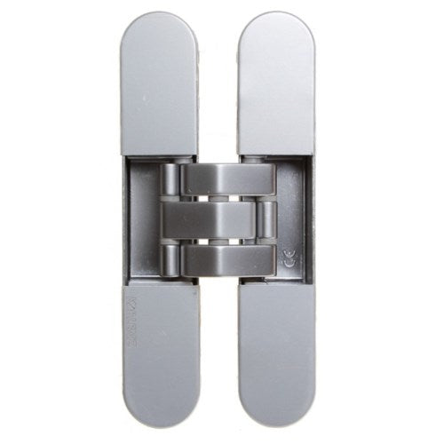 Kubuca Concealed Hinge up to 140kg Door. Use 2 hinges for 100-120kg and 3 hinges for 120-140kg. Minimum Door Thickness 40mm in Satin Chrome