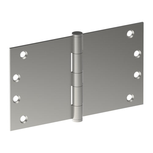 Hinge 100mm x 175mm x 3.5mm, Stainless Steel, Button Tipped, Fixed Pin (w/timber and metal thread Screws) in Satin Stainless