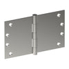 Hinge 100mm x 175mm x 3.5mm, Stainless Steel, Button Tipped, Fixed Pin (w/timber and metal thread Screws) Pairs in Satin Stainless