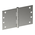 Hinge 100mm x 175mm x 3.0mm, Stainless Steel, Button Tipped, Fixed Pin (w/timber and metal thread Screws) Pairs in Satin Stainless