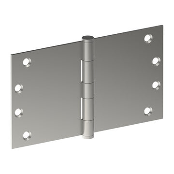 Hinge 100mm x 175mm x 3.5mm, Stainless Steel, Button Tipped, Fixed Pin (w/timber and metal thread Screws) Pairs in Satin Stainless