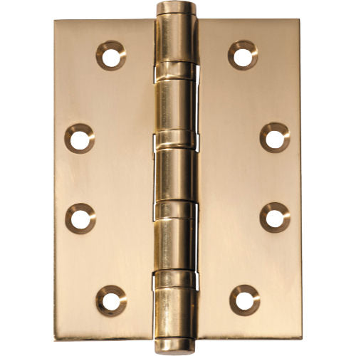 Hinge Ball Bearing Polished Brass H100xW75xT3mm in Polished Brass