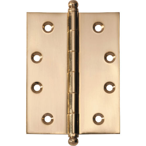 Hinge Loose Pin Polished Brass H100xW75xT3mm in Polished Brass