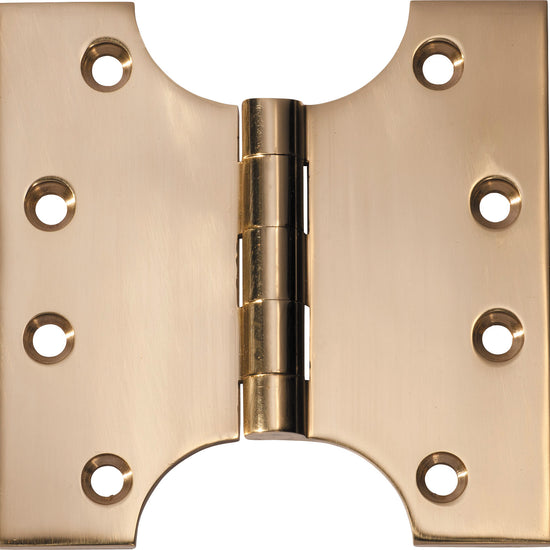 Tradco Shutter Parliament Hinge Polished Brass H100xW100xT4mm in Polished Brass