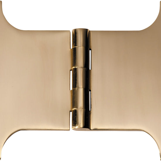 Tradco Shutter Parliament Hinge Polished Brass H100xW150xT4mm in Polished Brass