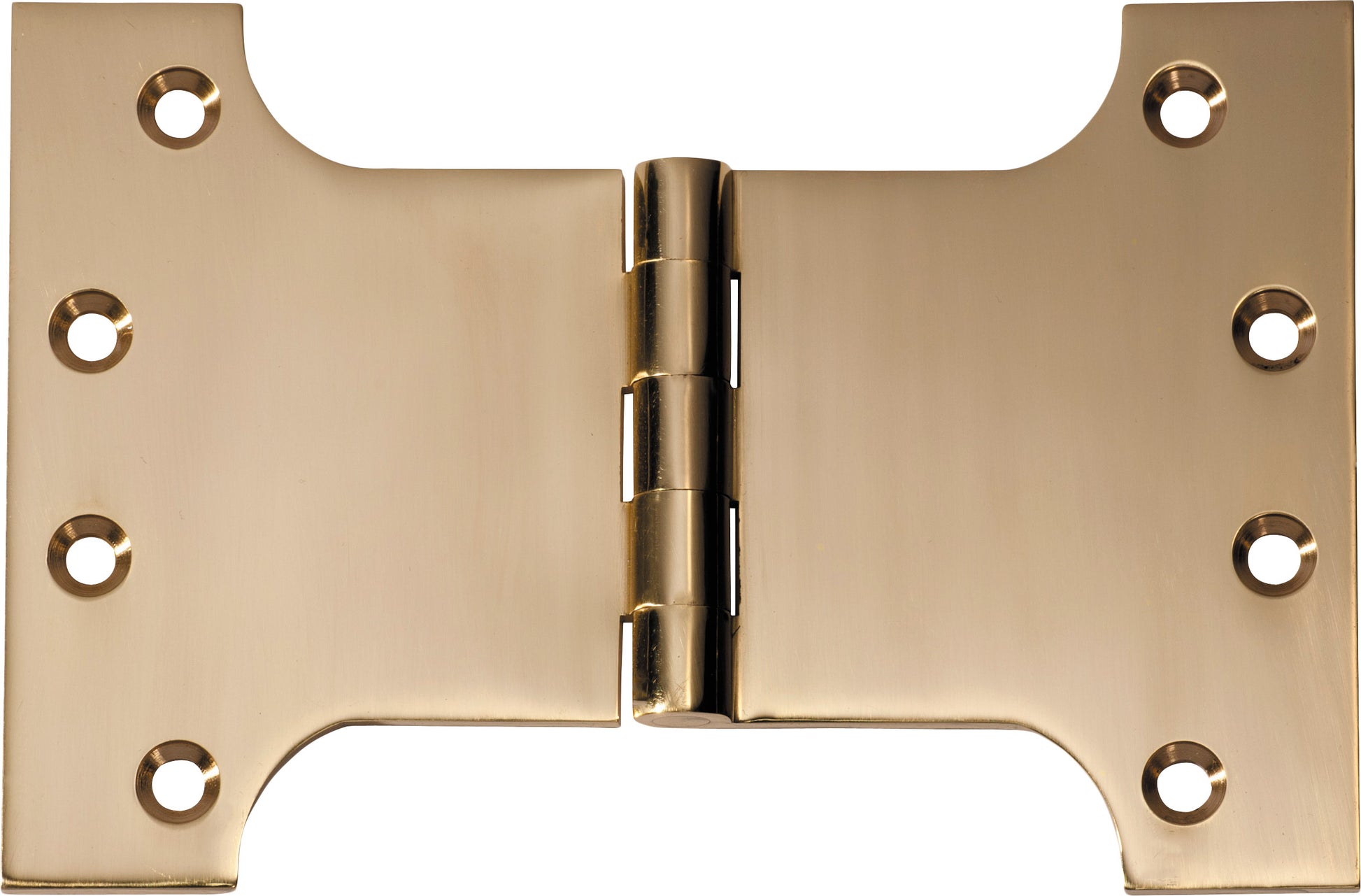 Tradco Shutter Parliament Hinge Polished Brass H100xW150xT4mm in Polished Brass