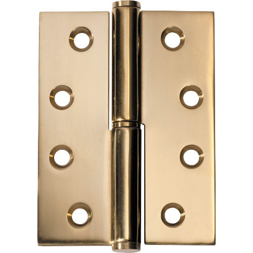Hinge Lift Off Right Hand Polished Brass H100xW75xT2.5mm in Polished Brass