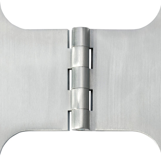 Tradco Shutter Parliament Hinge Satin Chrome H100xW150xT4mm in Satin Chrome